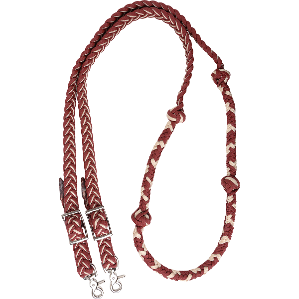 Braided Barrel Rein with Knots