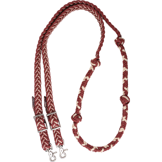 Braided Barrel Rein with Knots