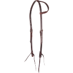 Doubled and Stitched Latigo Slip Ear Headstall 5/8-inch Thick